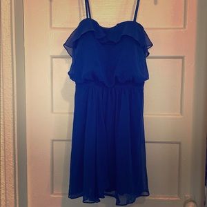 Playful Royal Blue Strapless Dress